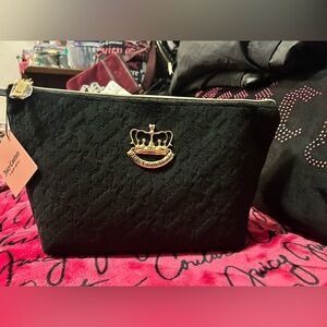 Juicy Couture Black Textured Cosmetic Case